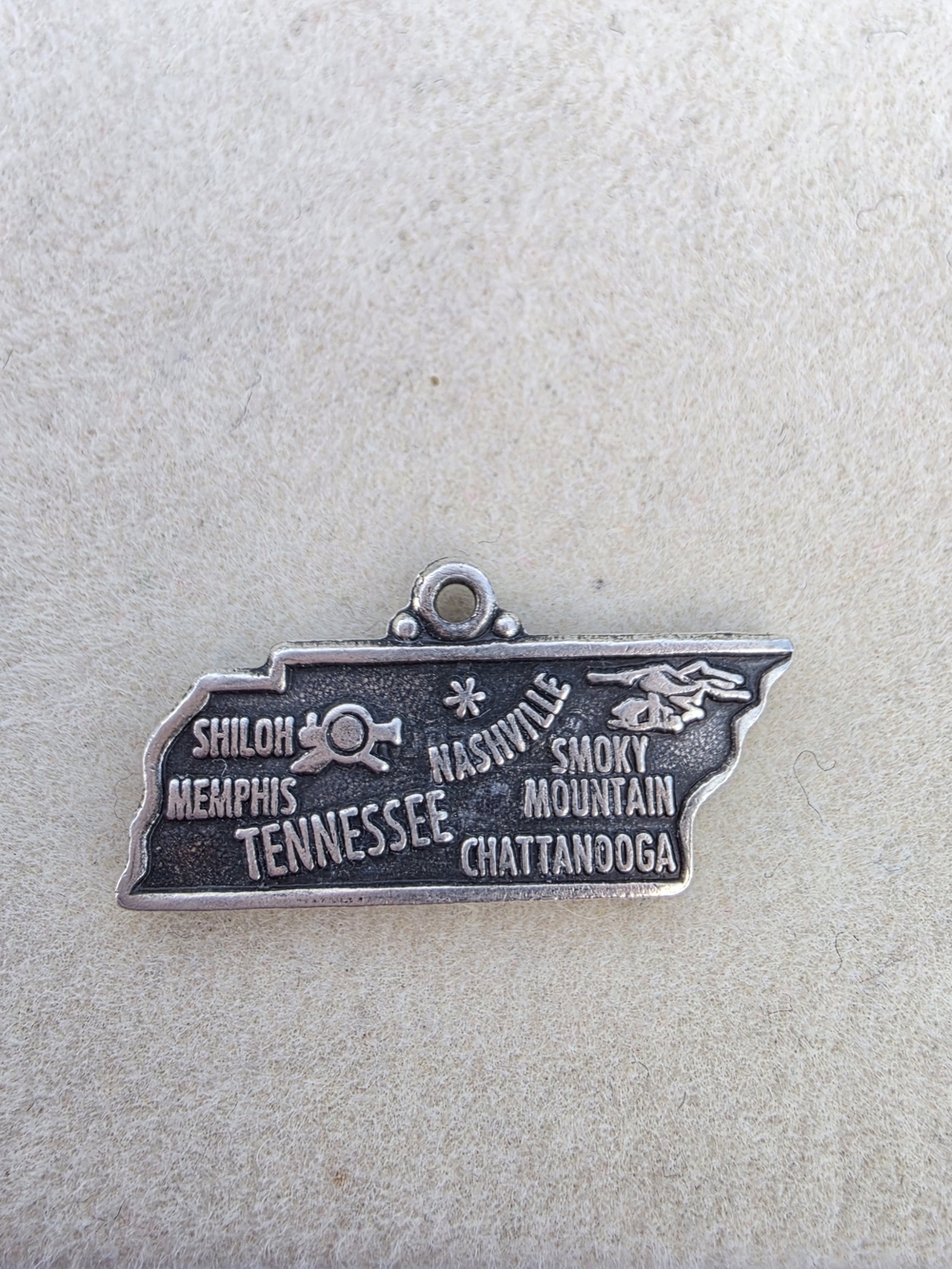Sterling Silver Tennessee State Landmark Charm Pendant